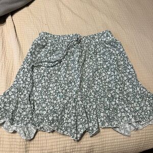 SHEIN Green Floral Skirt